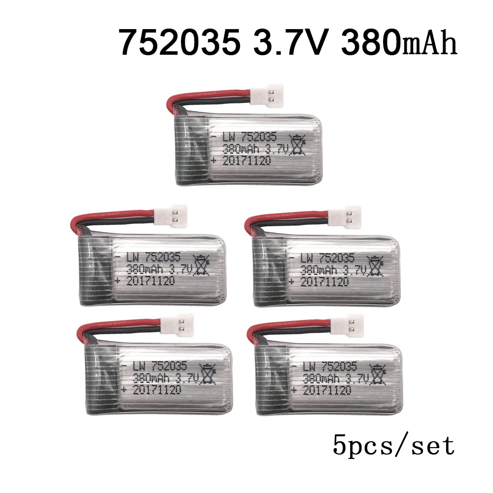 Обновленная батарея для Hubsan X4 H107 RC Quadcopter 25C 3 7 V 380 mAh Lipo Syma X5|3.7v 380mah|lipo batteryhubsan x4 h107 |