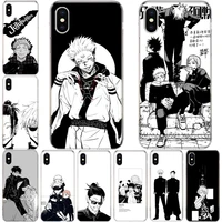 anime jujutsu kaisen phone case for apple iphone 13 pro max 12 mini 11 x xs xr 8 7 6 6s plus se 2020 5 5s cover shell coque
