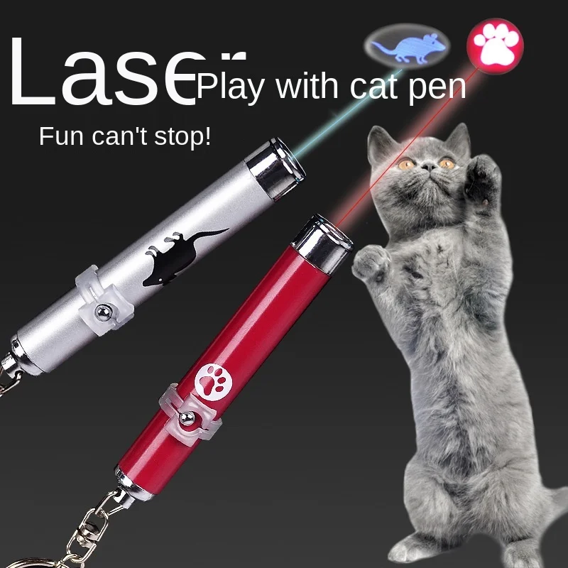 

Funny Pet LED Laser Toy Cat Laser Toy Cat Pointer Light Pen Interactive Toy With Bright Animation Mouse Shadow Small Animal Toys