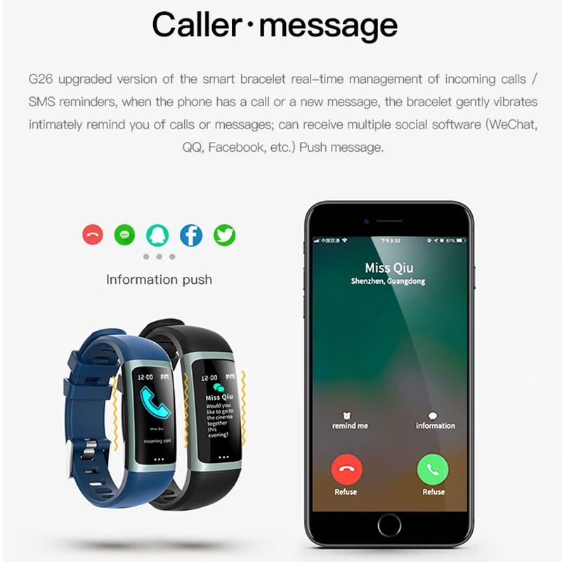 Мужской смарт браслет с цветным экраном монитором артериального давления пульса