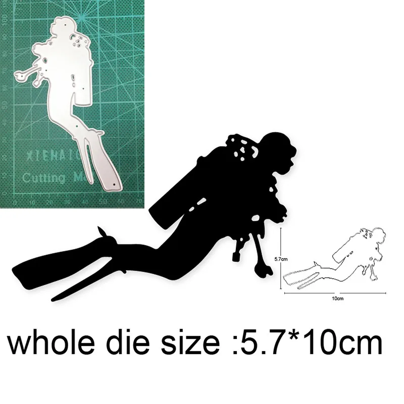 

Metal Cutting Dies Cut Mold Man Woman diving Decoration DIY Scrapbooking dies Paper Craft Knife Mould Blade Punch Stencils dies
