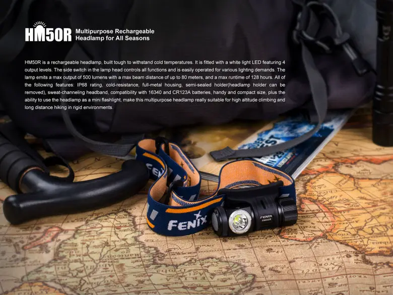 Новое поступление Fenix HM50R CREE XM-L2 U2 светодиодный многоцелевой перезаряжаемый