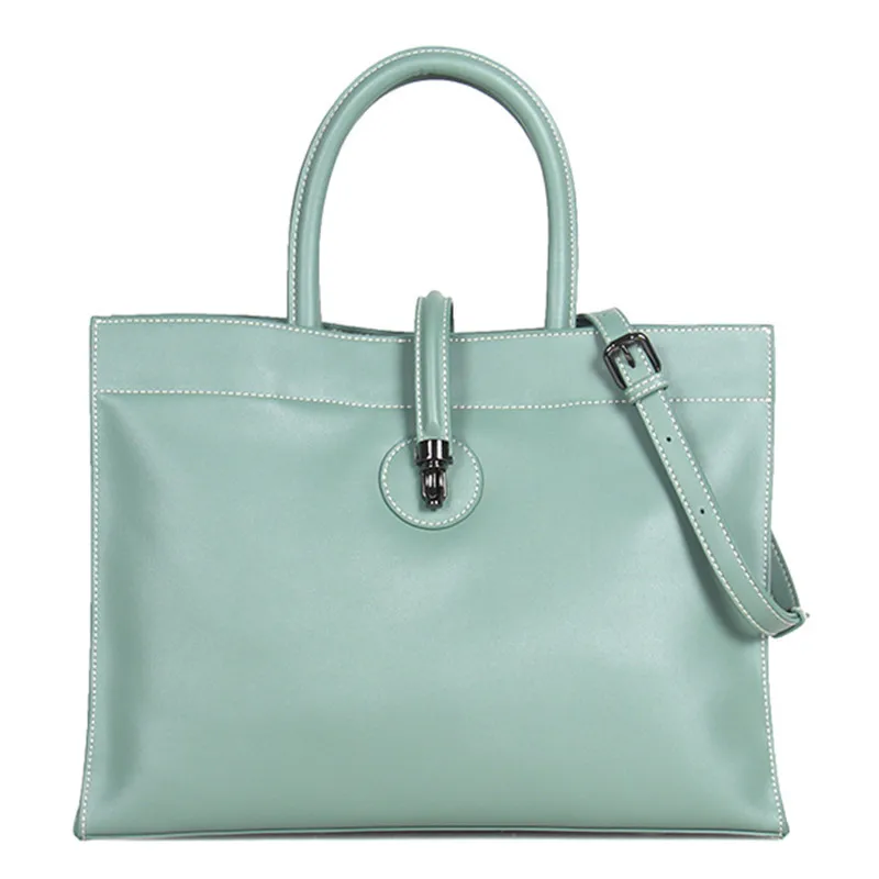 Leather Business Women Briefcase Handbag Female Professional Laptop Commuting Tote Bag Large Capacity Shoulder Messenger Bags
