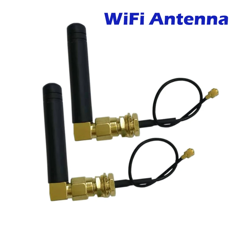 Антенна Wi Fi 3dbi резиновая антенна + переходник IPX на гнездо SMA Удлинительный шнур 11
