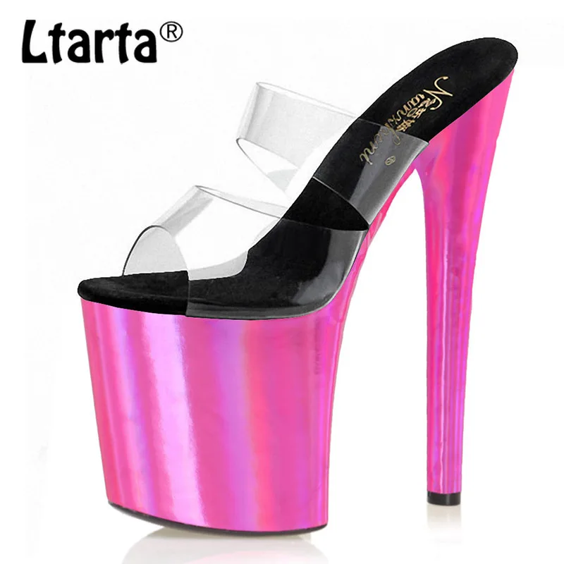 

Ltarta 20CM Large Size Sexy Pole Dance High Heels Nightclub Hate Sky High Model Catwalk Platform Sandals Women LYP