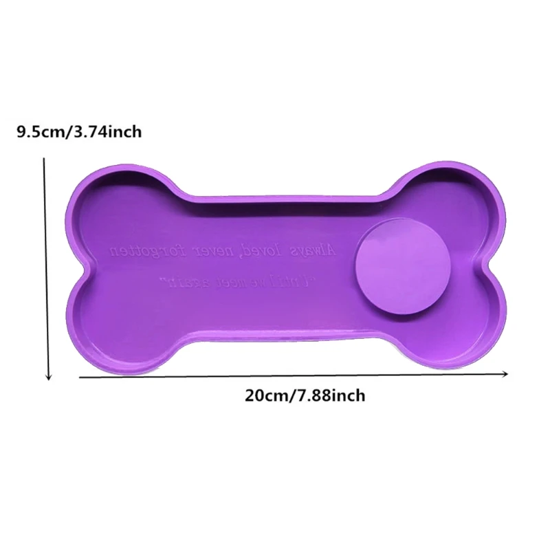 

Pet Tombstone Resin Mold Bone Dog Memorial Stone Crafts Silicone Casting Mold