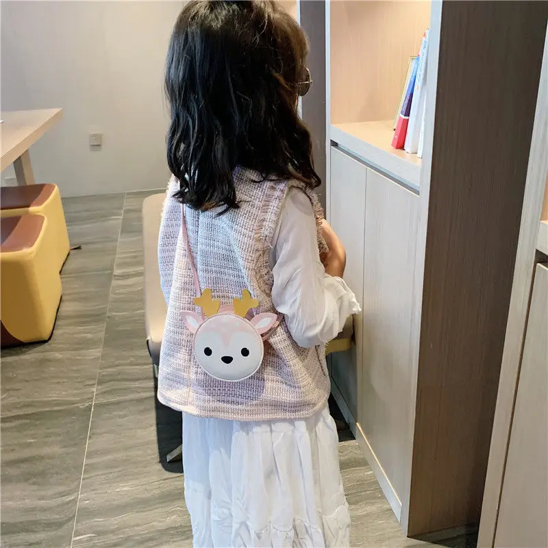 Cartoon Animal Children Coin Purse Crossbody Bags Lovely PU Leather Baby Kids Shoulder Bag Boys Girls Gifts Accessories Handbags