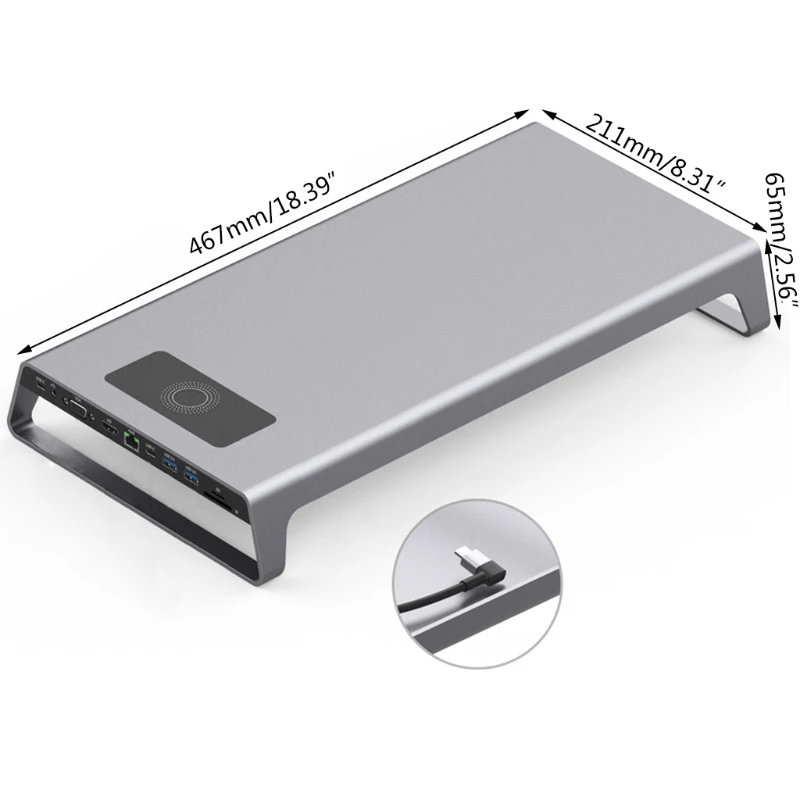 

Type-C Multi-function Extension Dock Station Base with USB 3.0 Data Transmission