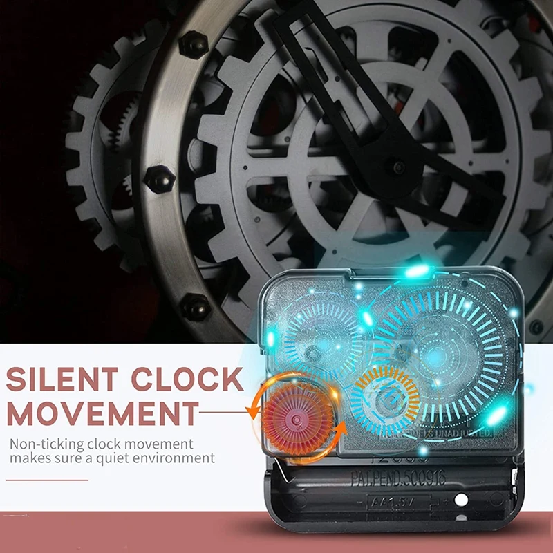 Wall Clocks Battery Operated Silent 12 Inch Quartz Decro Clock Easy to Read for Kitchen Bedroom Living Room Decor | Дом и сад