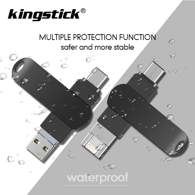 

3 in 1 USB Flash Drive for IOS/Android/PC 128GB 64GB 32GB 16GB USB3.0 Pendrive Multifunctional Pen Drive Memory Stick