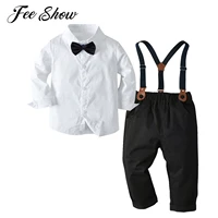 boys suits kids clothing gentleman outfit long sleeve shirts suspenders pants childrens sets birthday party wedding boys suits