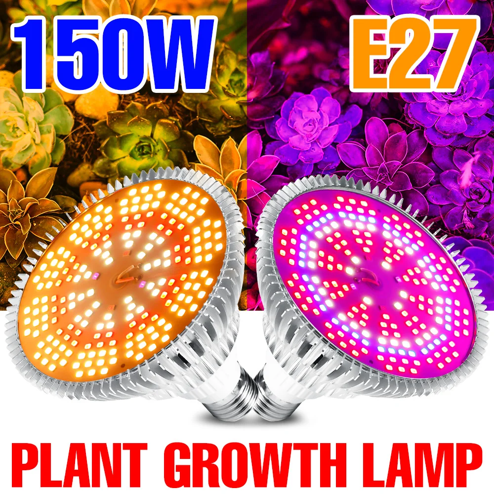 

LED Full Spectrum Plant Lamp E27 Phyto Light Bulb LED Grow Light 50W 80W 100W 150W Greenhouse Planting Hydroponic Lamp 85-265V