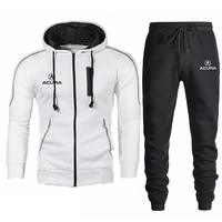 new autumn and winter fashion mens suit acura car logo hoodie suit fleece zipper sportswear 2021