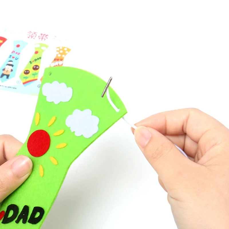 

1Set Creative DIY Handcrafts Handmade Non-woven Necktie Set for Toddlers Arts & Crafts Toys Preschool DIY Craft Kit