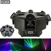yuer new smart 6 heads moving head beam laser light rgb floral color laser light projector unlimited rotating disco laser light