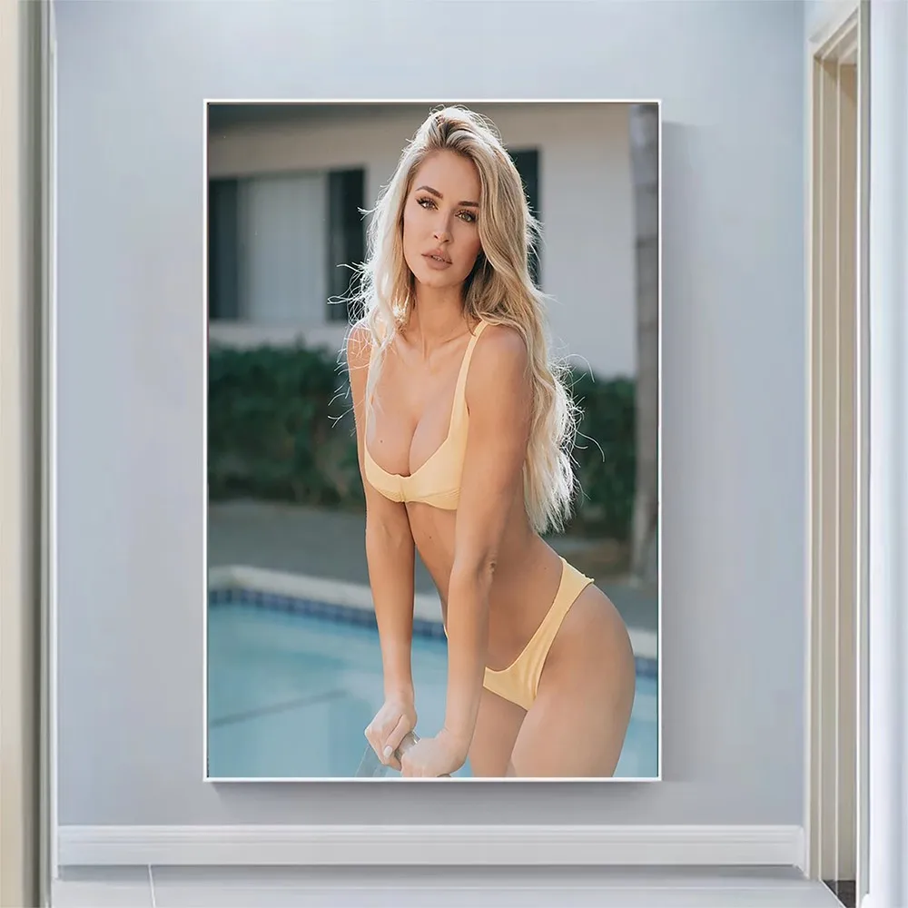 

Anna Katharina Sexy Model Pretty Girl Swimsuit Pose Wall Silk Cloth HD Poster Art Home Decoration Gift