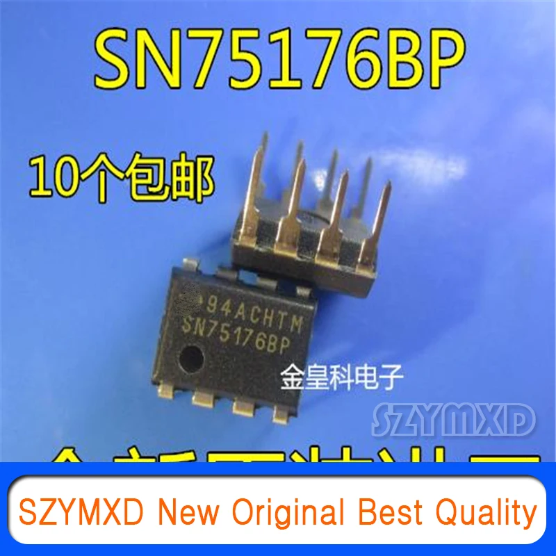 

10Pcs/Lot New Original Imported genuine SN75176BP in-line DIP8 package SN75176 differential bus transceiver In Stock