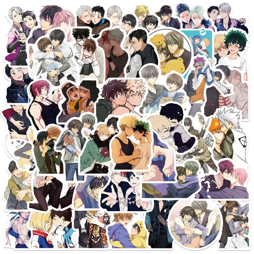 

10/30/50PCS Gay BL Anime Stickers for Water Bottle Laptop Scrapbooking Luggage Graffiti Waterproof DIY Sticker Kids Toys Decal
