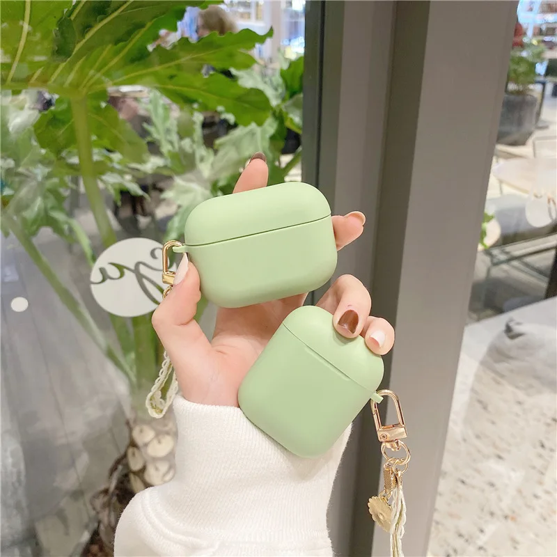INS симпатичная кружевная Подвеска для AirPods 1 2 чехол телефона с авокадо Зеленый