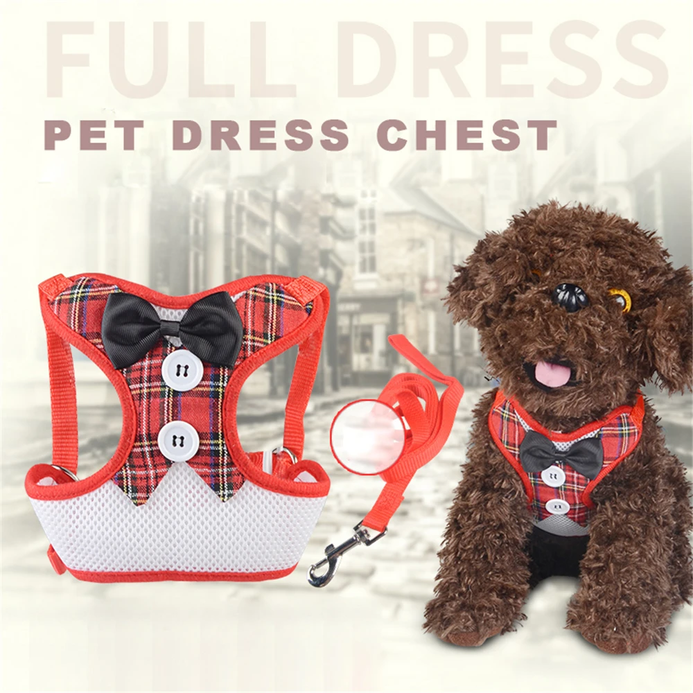 Шлейка для собак жилет на грудь прогулок поводок щенков комплект поводков