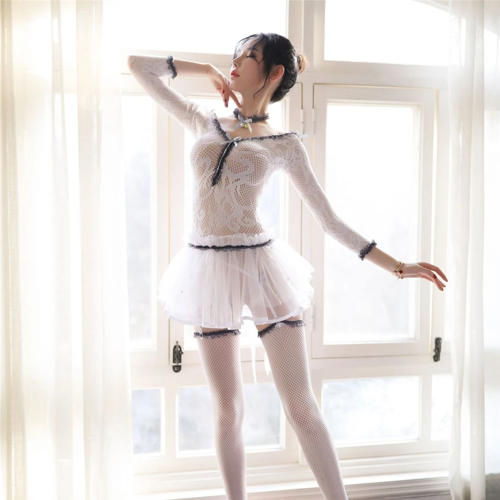 Сексуальное нижнее белье горячее белое свадебное платье невесты Униформа