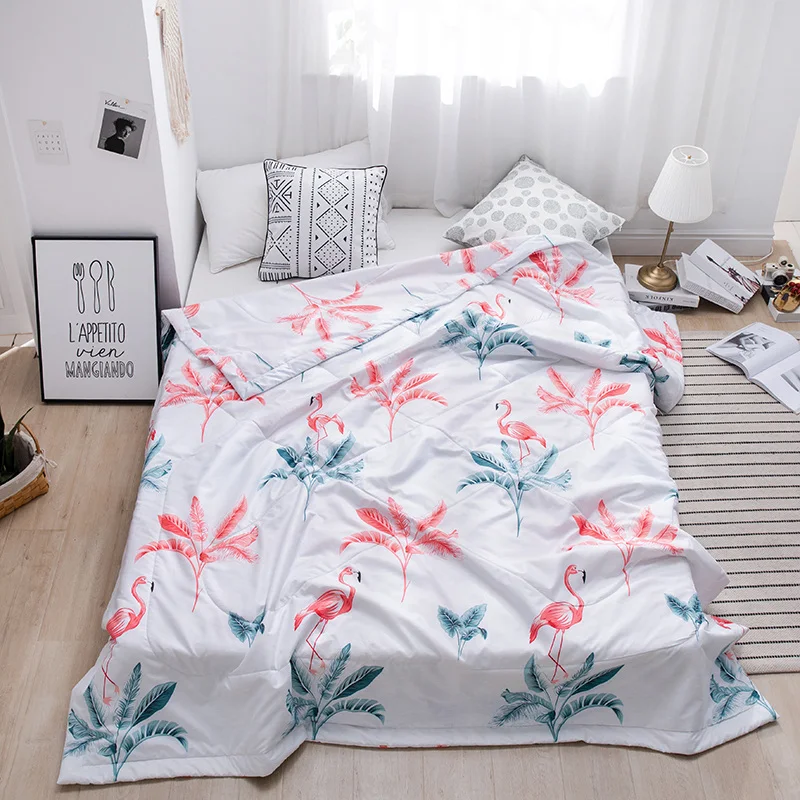 Летнее моющееся полиэфирное одеяло для кондиционера мягкое дышащее прохладное