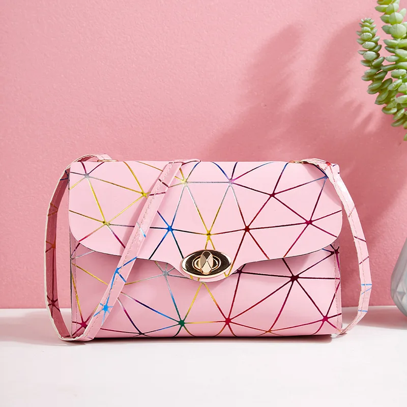 

New geometric pattern women's bags.Fashion messenger shoulder bag.Locking pillow bag. purses and handbags luxury designer.