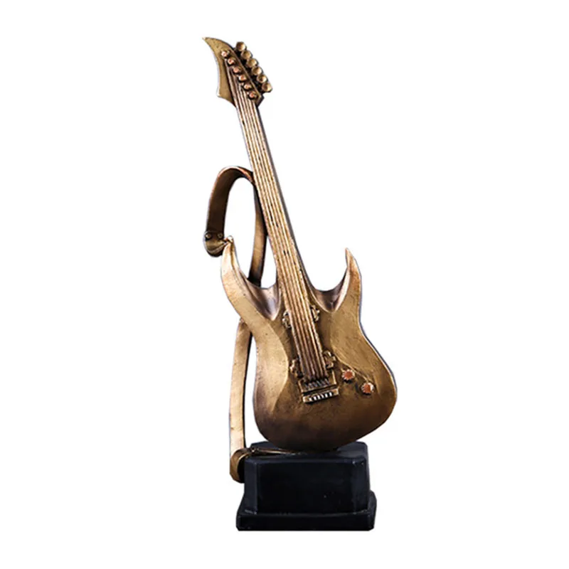 

Предметы декора для дома из резины ремесла Ретро-гитара модель ручной стержень, для кафе, украшение для книжного шкафа музыкальный инструмент украшения