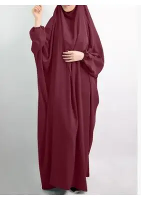 1 шт./лот с капюшоном мусульманское женское хиджаб платье молитва абайя длинное полное покрытие Рамадан свободное платье Abayas исламская одеж...