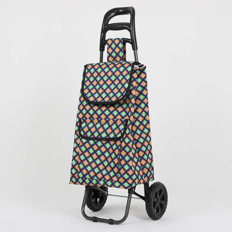 Портативная тележка для покупок Складная Водонепроницаемая сумка на 2 колеса