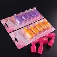 5 pcs foot toe soak off cap set colorful plastic clip uv gel polish remover wrap manicure nail art tool kit