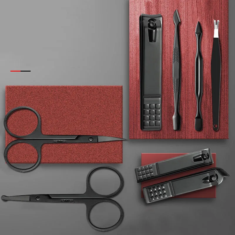 

18 In 1 Nail Art Manicure Tools Set Nails Clipper Scissors Tweezer Knife Manicure Sets Nipper Ear Pick Kit With Case