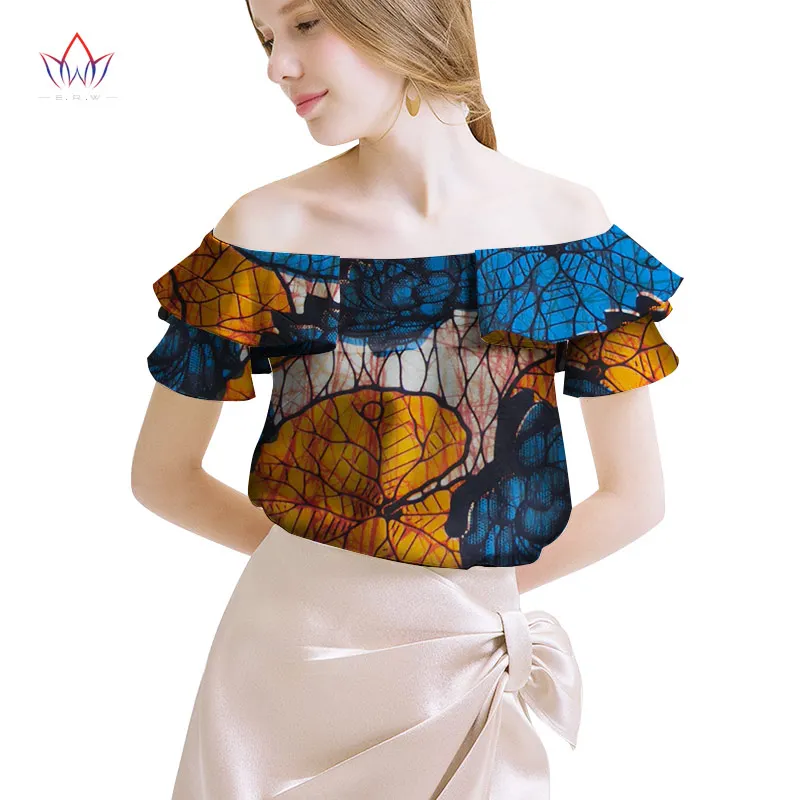 4 Африканская женская одежда Базен Riche Топ dashiki традиционный принт одежда Vestido Африка Анкара Стиль Топы модная блузка WY2048 - Цвет: 4