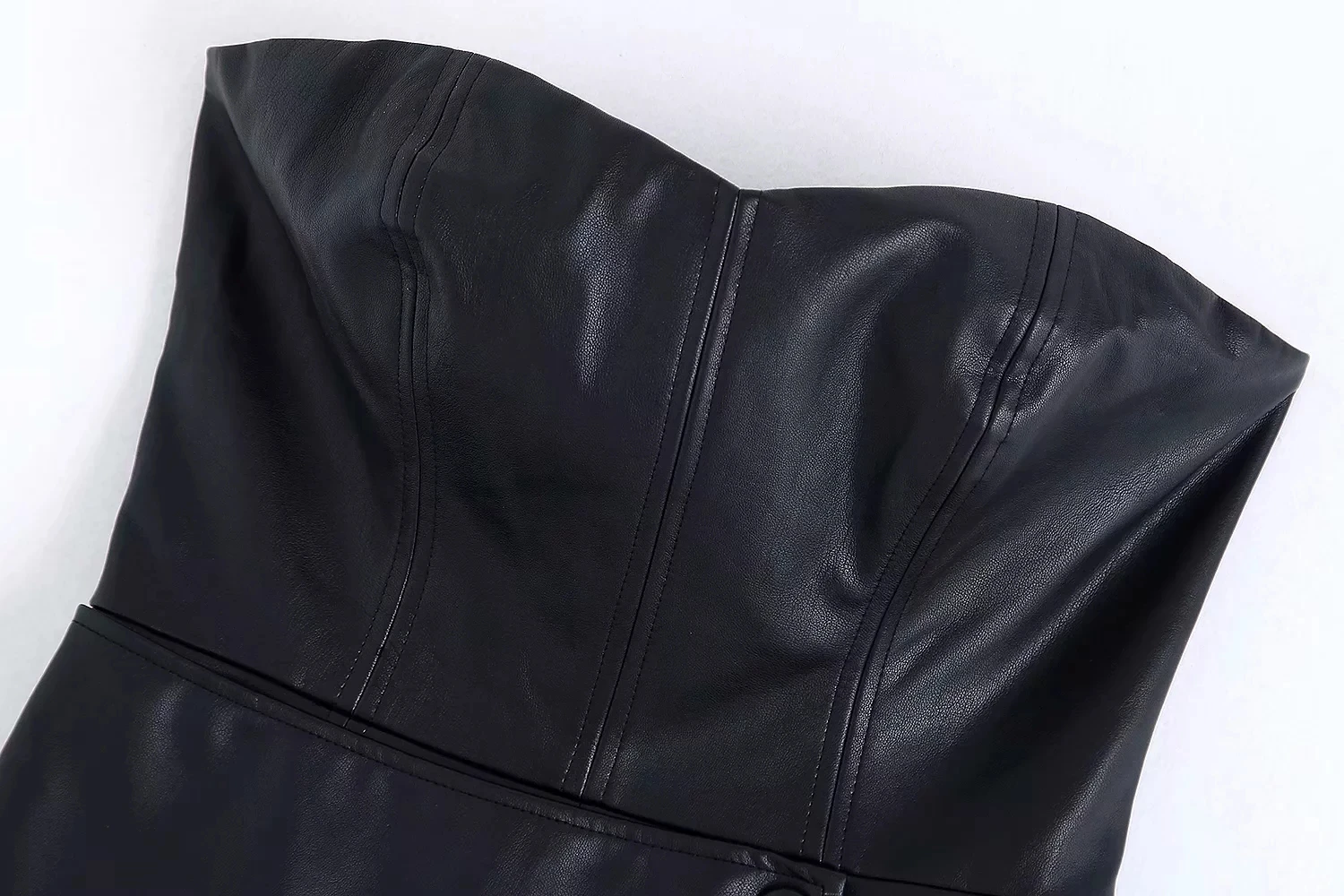 Женский комбинезон без бретелек из искусственной кожи женский сексуальный