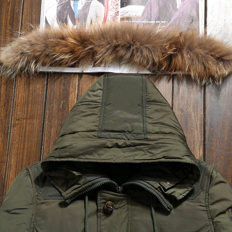 Брендовая зимняя куртка для мужчин белый утиный пух парка Мужская Толстая теплая
