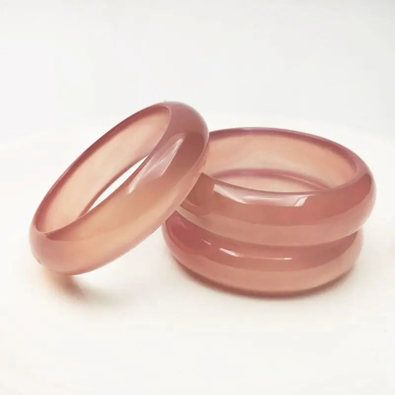 Браслет с натуральным розовым кристаллом элегантный темперамент вишневый цвет