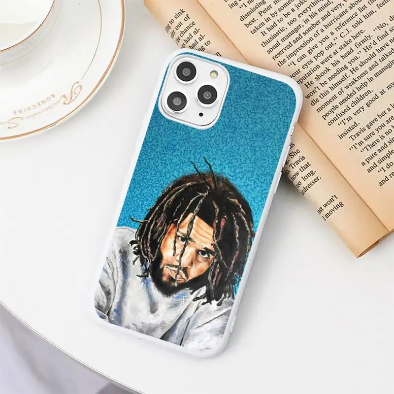 

J. Cole Rapper Phone Case Candy Color White for iPhone 11 pro XS MAX 8 7 6 6S Plus X 5S SE 2020 XR