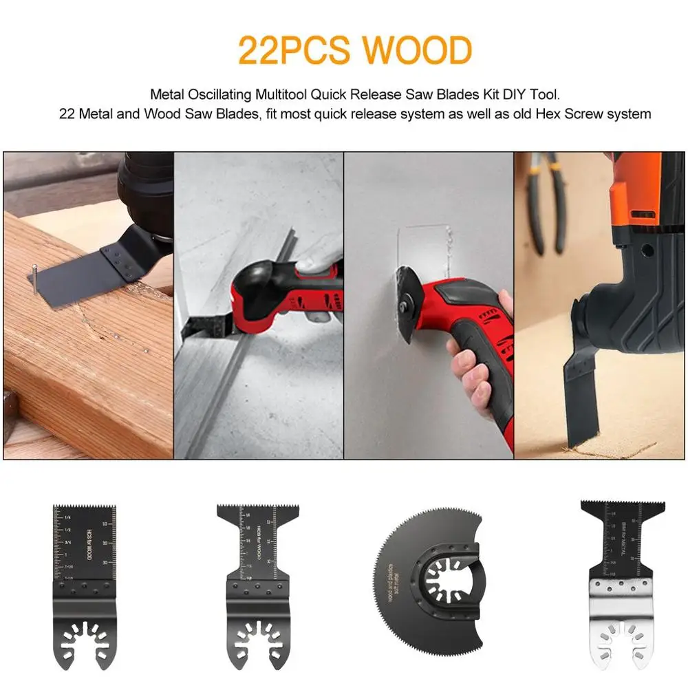 22 шт. деревообрабатывающий инструмент для резки/металлический осцилляторный