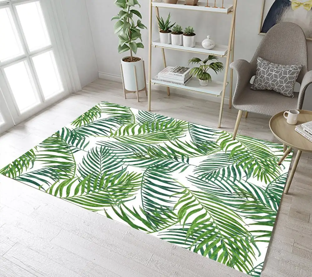 Ковры с тропическими пальмовыми листьями для гостиной коврики дивана стола