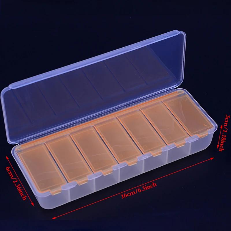 

6 Colors Large Travel Pill Cases Portable 7-Day Medicine Box Case Tablet Storage Organizer Container Case Colorful Pill Cutter