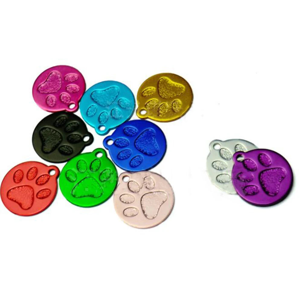 2019 популярные круглые бирки для удостоверения личности собаки с гравировкой