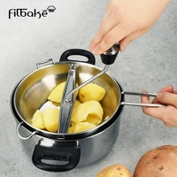 potato masher stainless steel potato ricer with rotary handle for making mashed potatoe baby food vegetable fruit kitchen baking