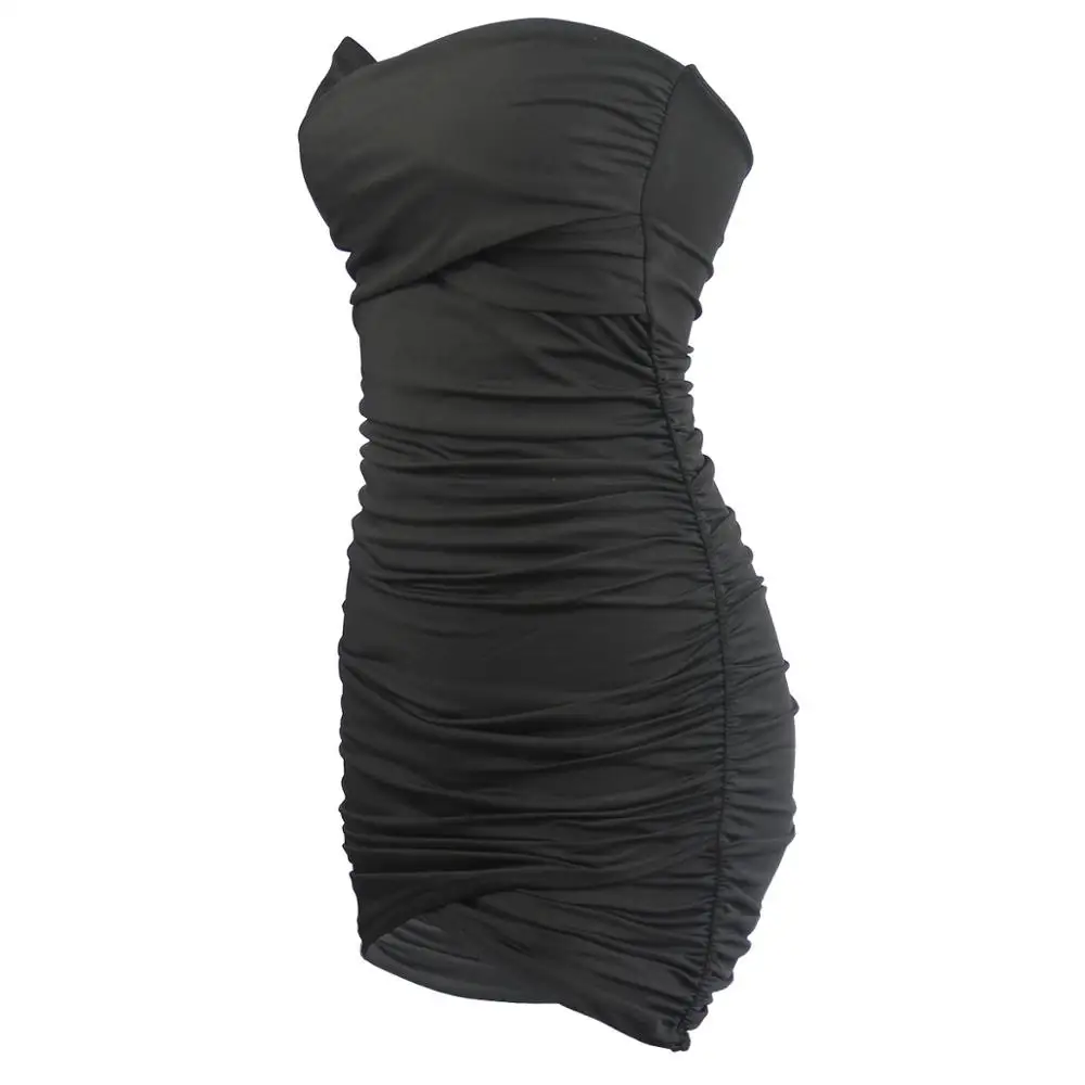 Новое поступление женское сексуальное платье с рюшами топ без рукавов одежда со