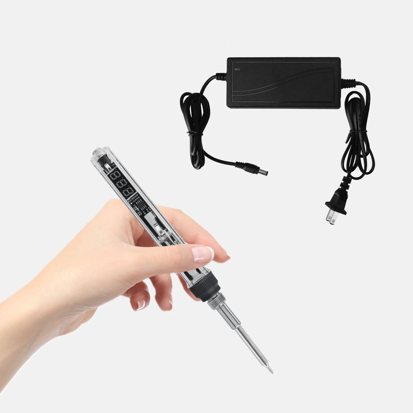 

T12 Electric Soldering Iron Kit Adjustable Temp Digital Display Soldering Station Mini Portable 75W Soldering Iron Tips Tools