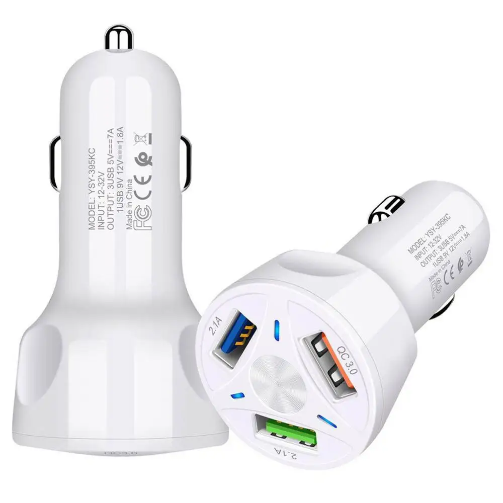 5V 7A Быстрая зарядка 3 0 USB Автомобильное зарядное устройство порта быстрая
