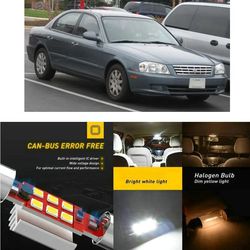 

LED Interior Car Lights For Kia magentis gd ms sedan mg niro hatchback opirus gh sedan car accessories lamp bulb error free