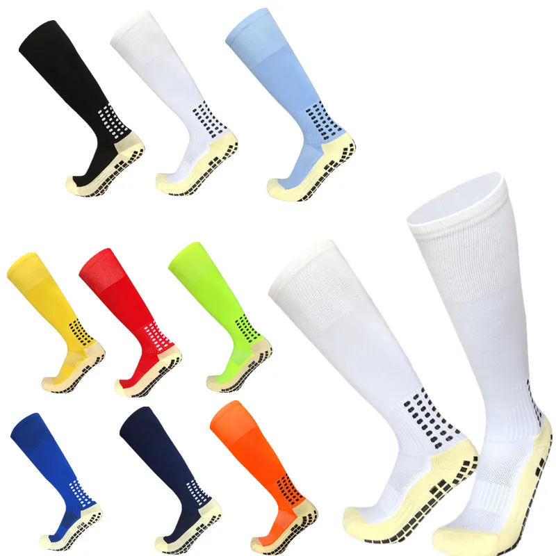 

New Anti-Slip Soccer Socks Men Rubber block Towel bottom Long Football Socks High Quality Men Women Socks