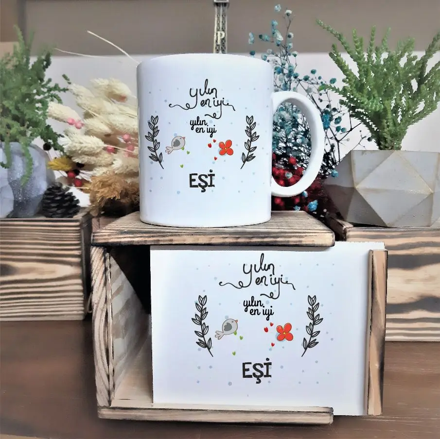 

The year 'S Best Wife Design Wood Boxed Mug Cup