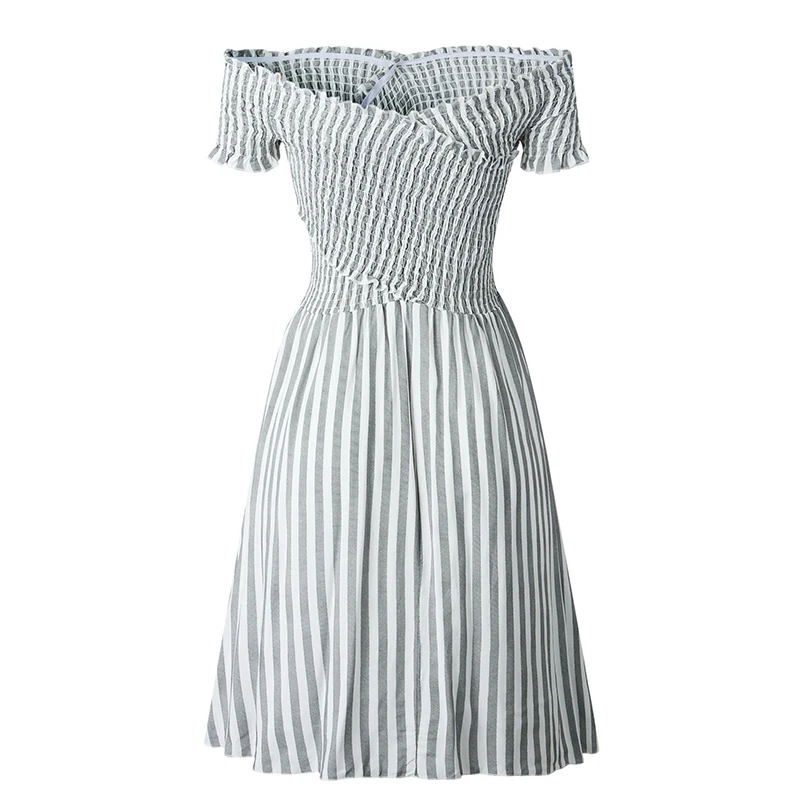 Модное женское элегантное платье в полоску сексуальное повседневное мини-платье