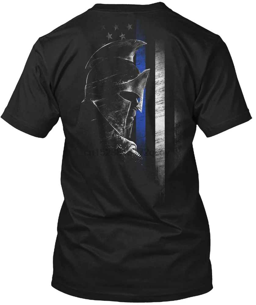 Мужская футболка спартанская тонкая Голубая линия женская футболка|Мужские